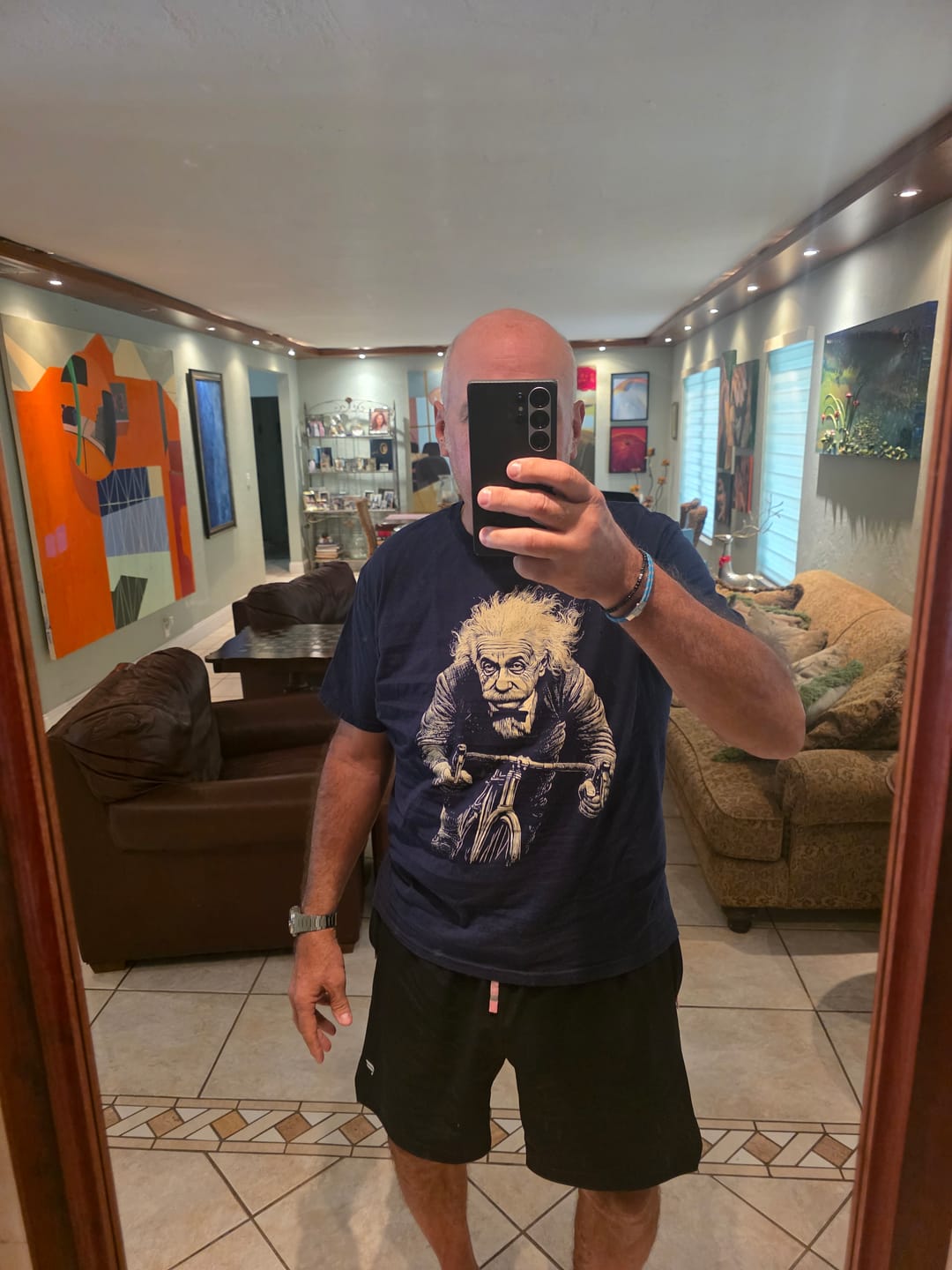Customer photo review of Einstein Road 77 T-Shirt US