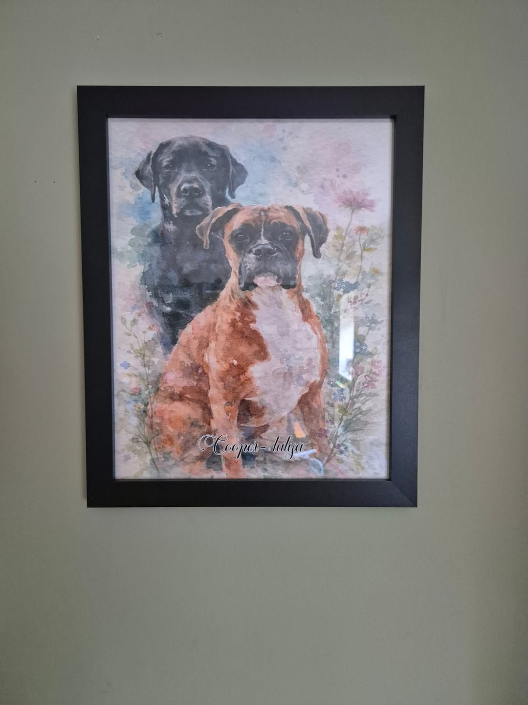 Customer photo review of Watercolour -  Personalised Poster