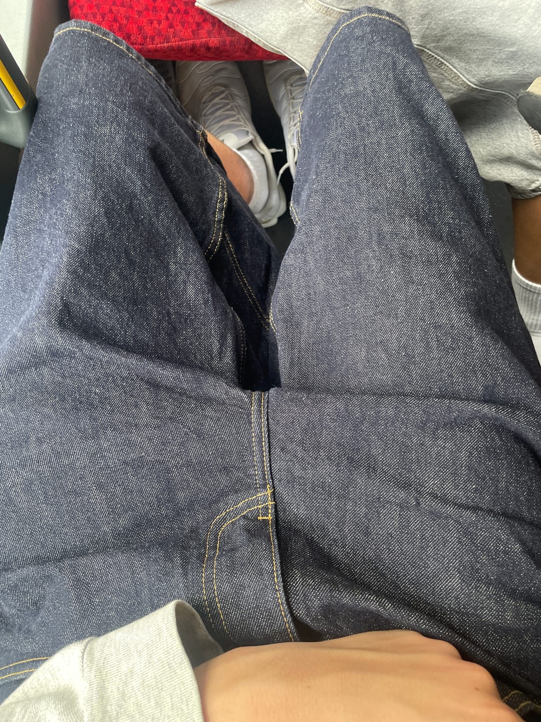 Customer photo review of Raw Jorts Blue