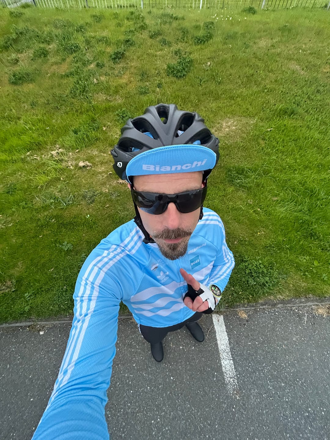 Customer photo review of BOSS Bianchi Cycling Cap