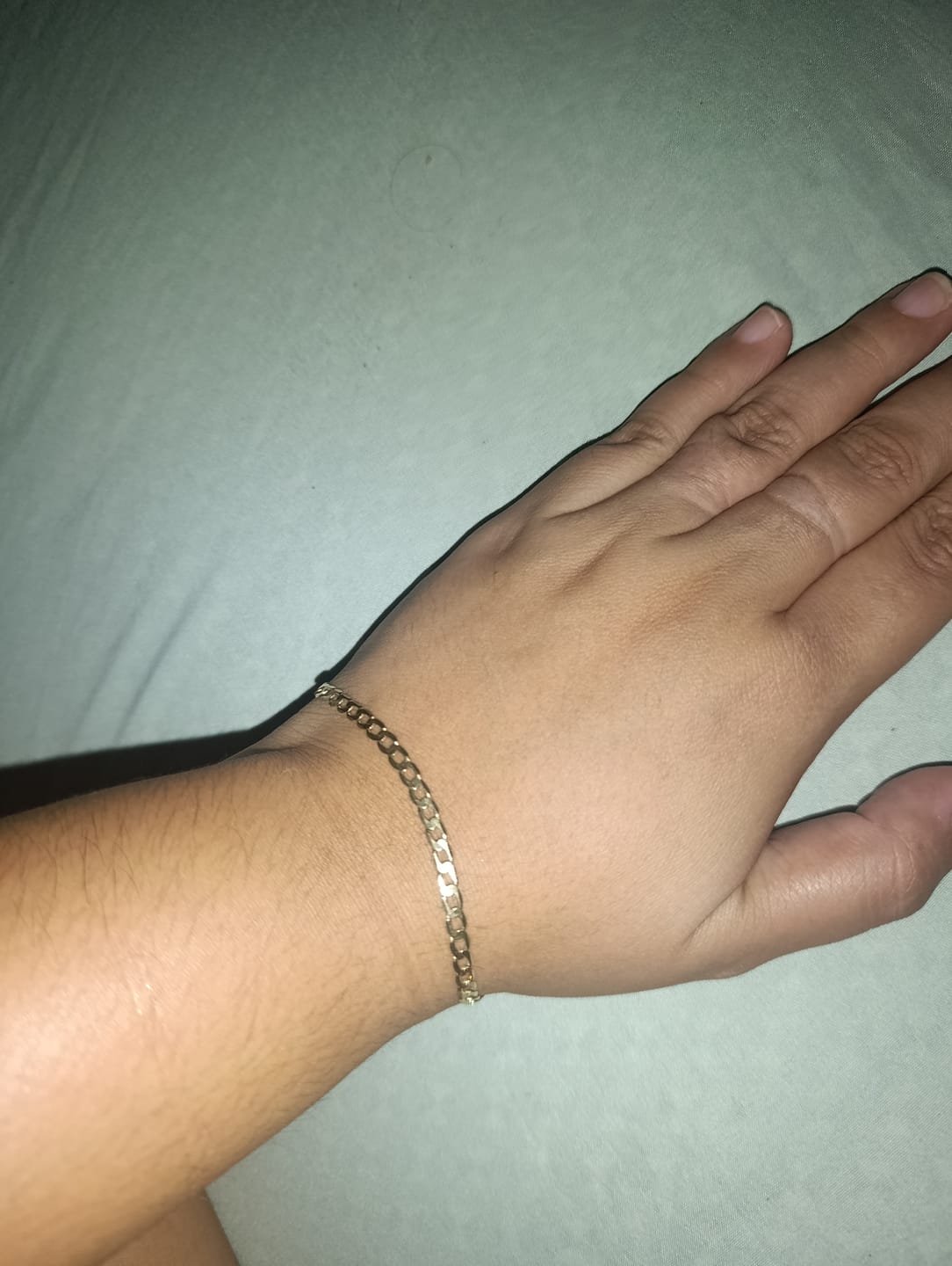 Customer photo review of Pulsera Acero Figaro Dorada 5MM