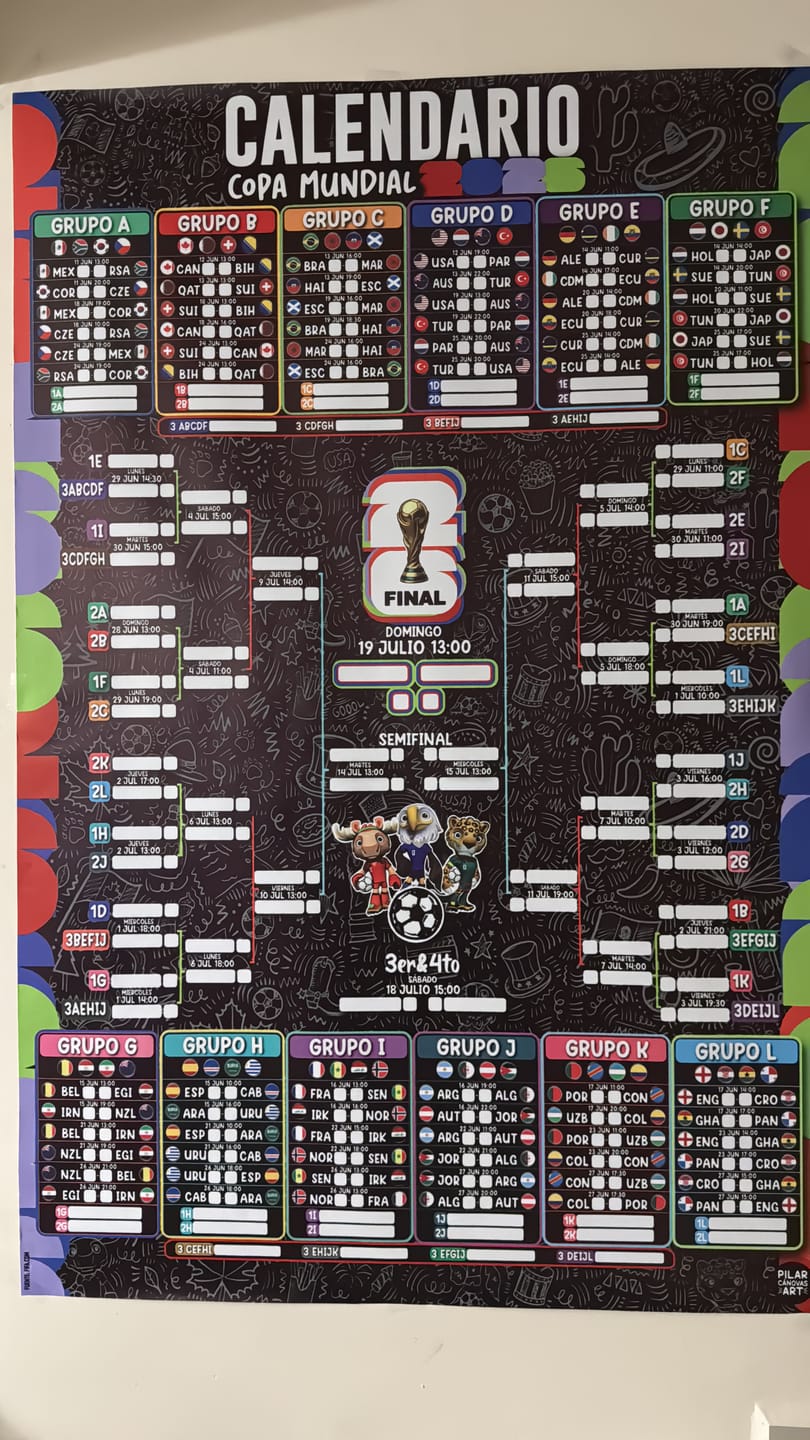 Customer photo review of Calendario Mundial 2026