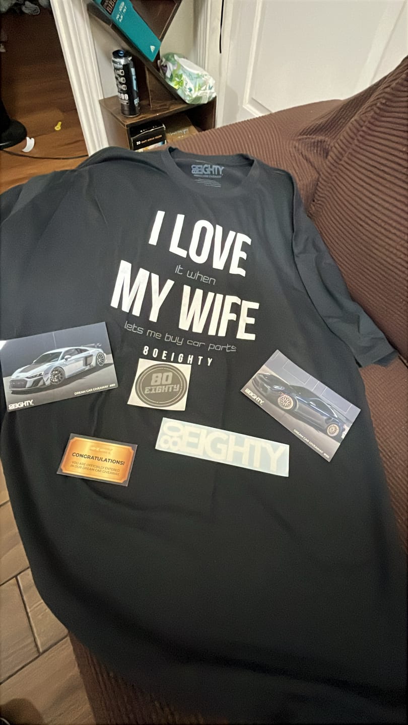 Customer photo review of 80Eighty® Love My Wife Shirt