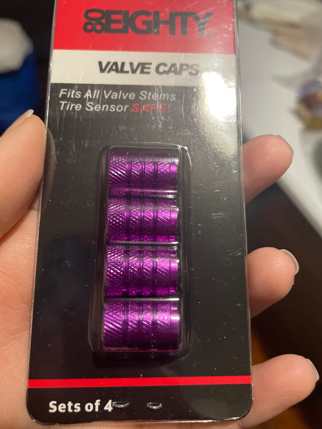 Customer photo review of 80Eighty® Purple Valve Stem Caps