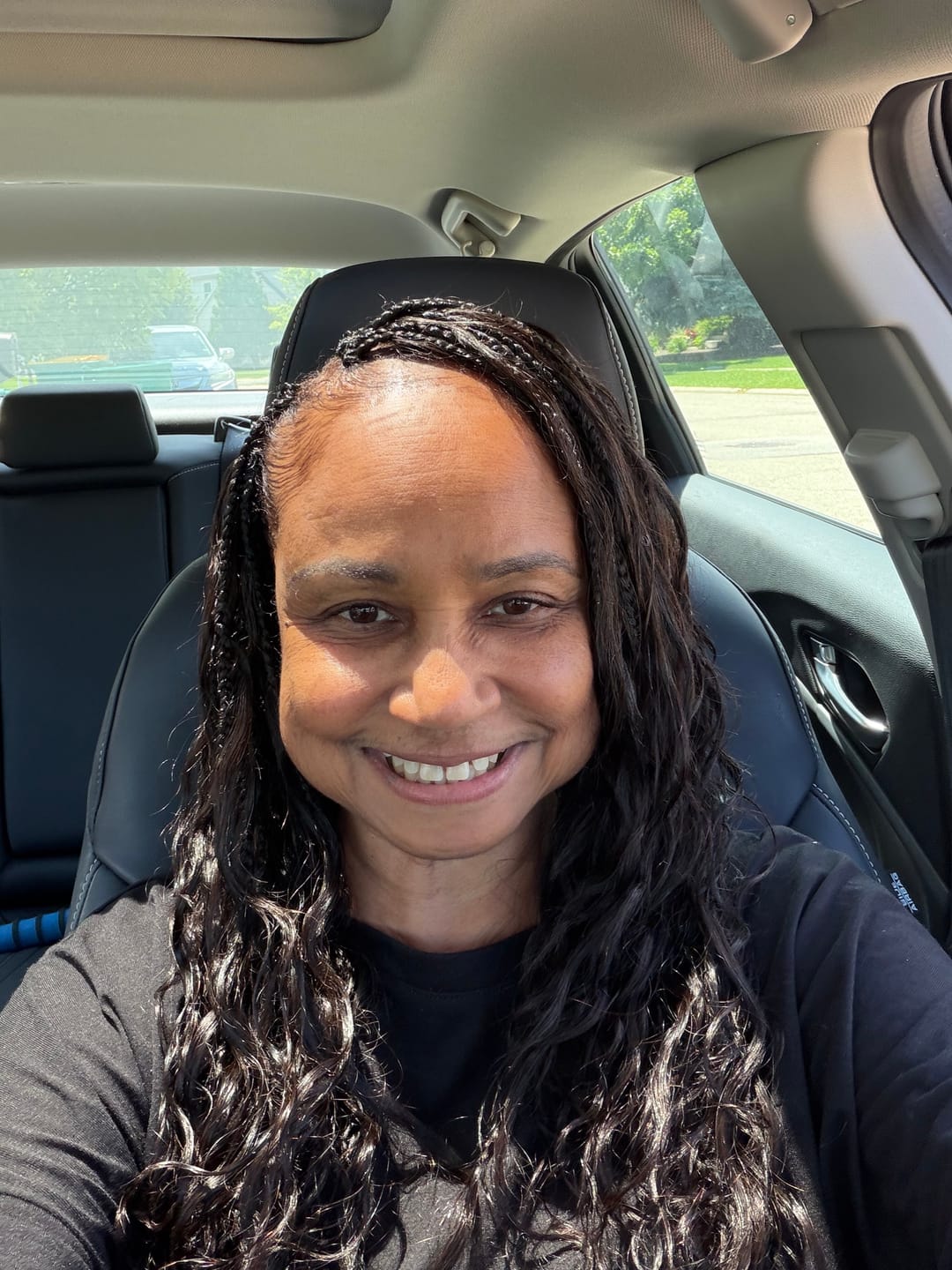Customer photo review of Crochet Mermaid Braids with Loose Wave Human Hair Curls