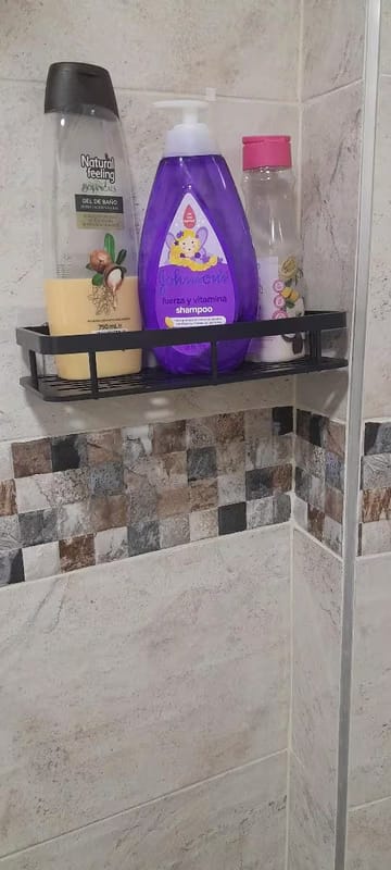 Customer photo review of Floating Shower Shelf