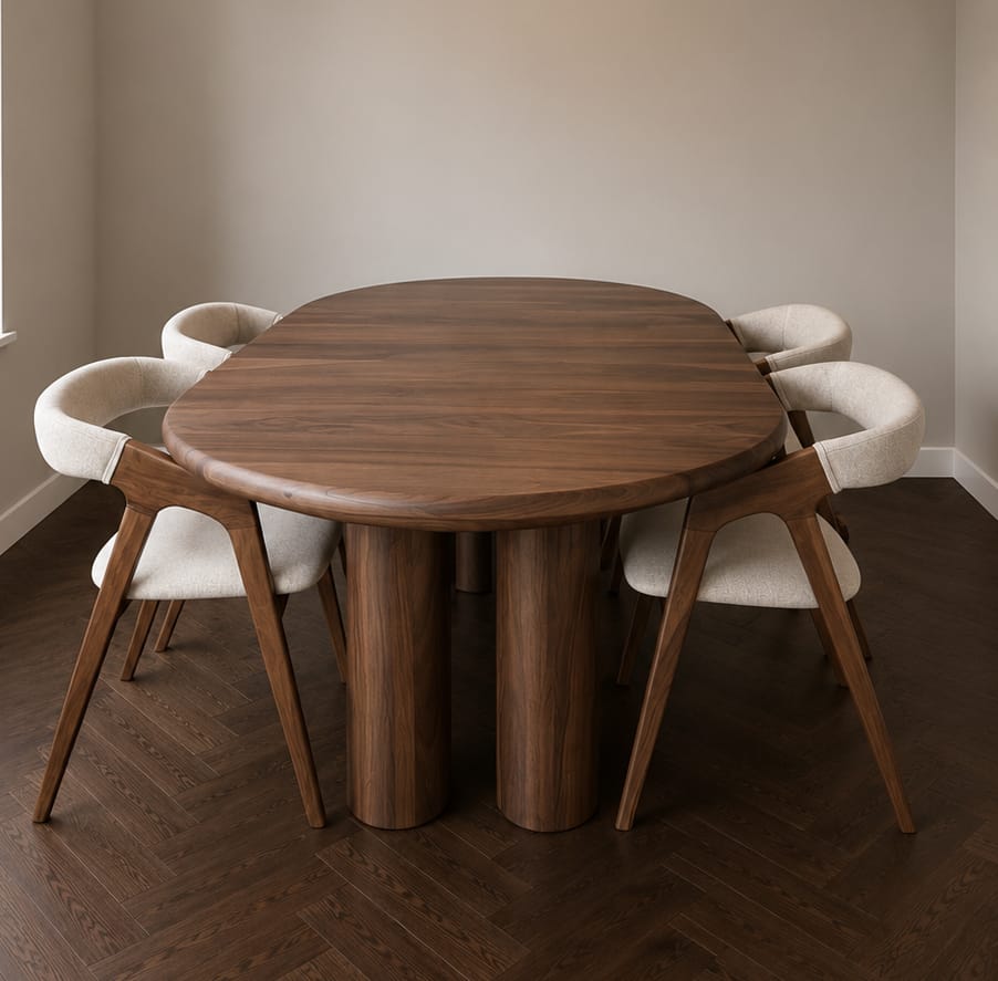 Customer photo review of Julia Walnut Dining Chair
