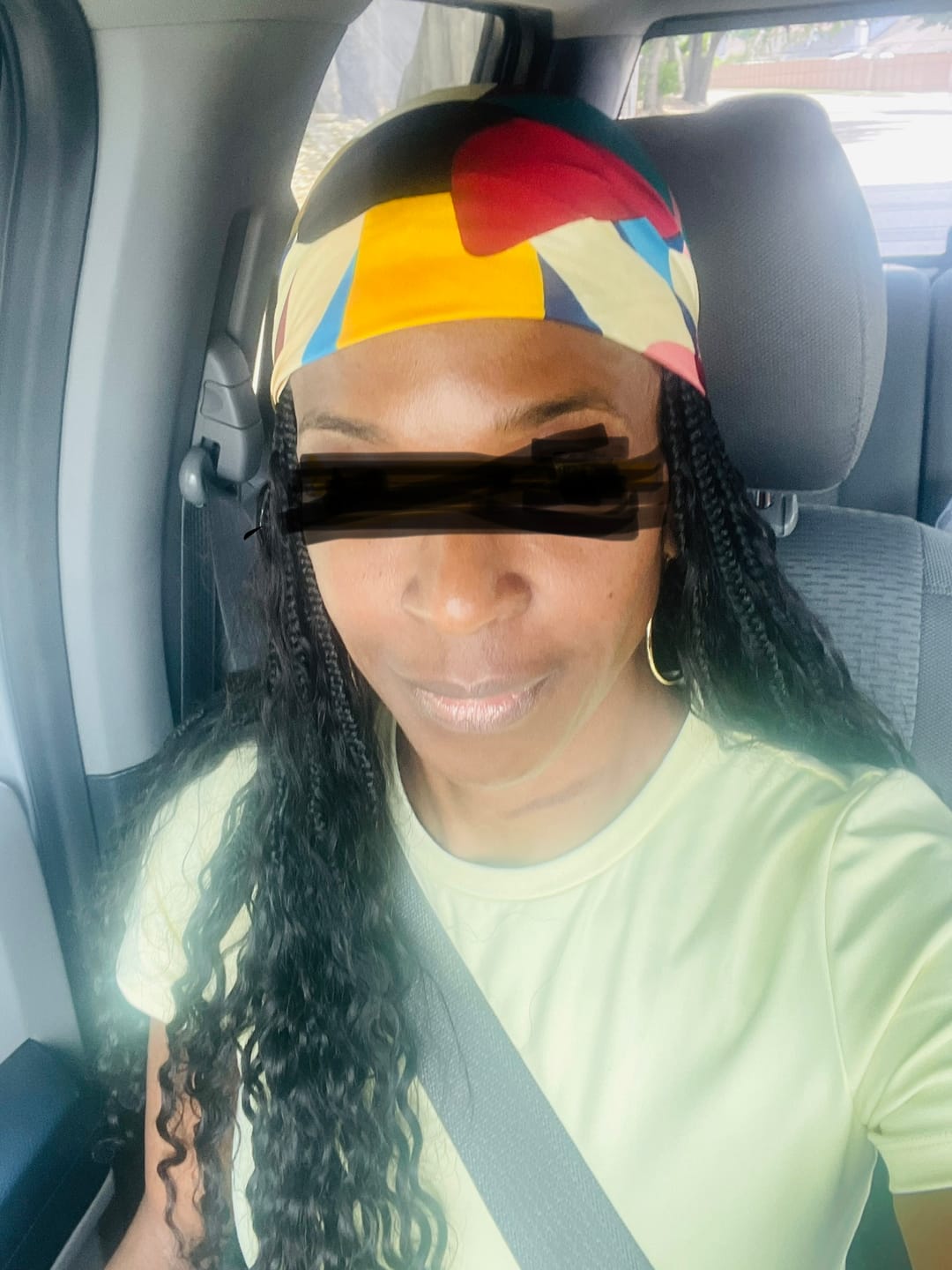 Customer photo review of Grab & Go Braids Band Wig Boho Style with Human Hair Curls