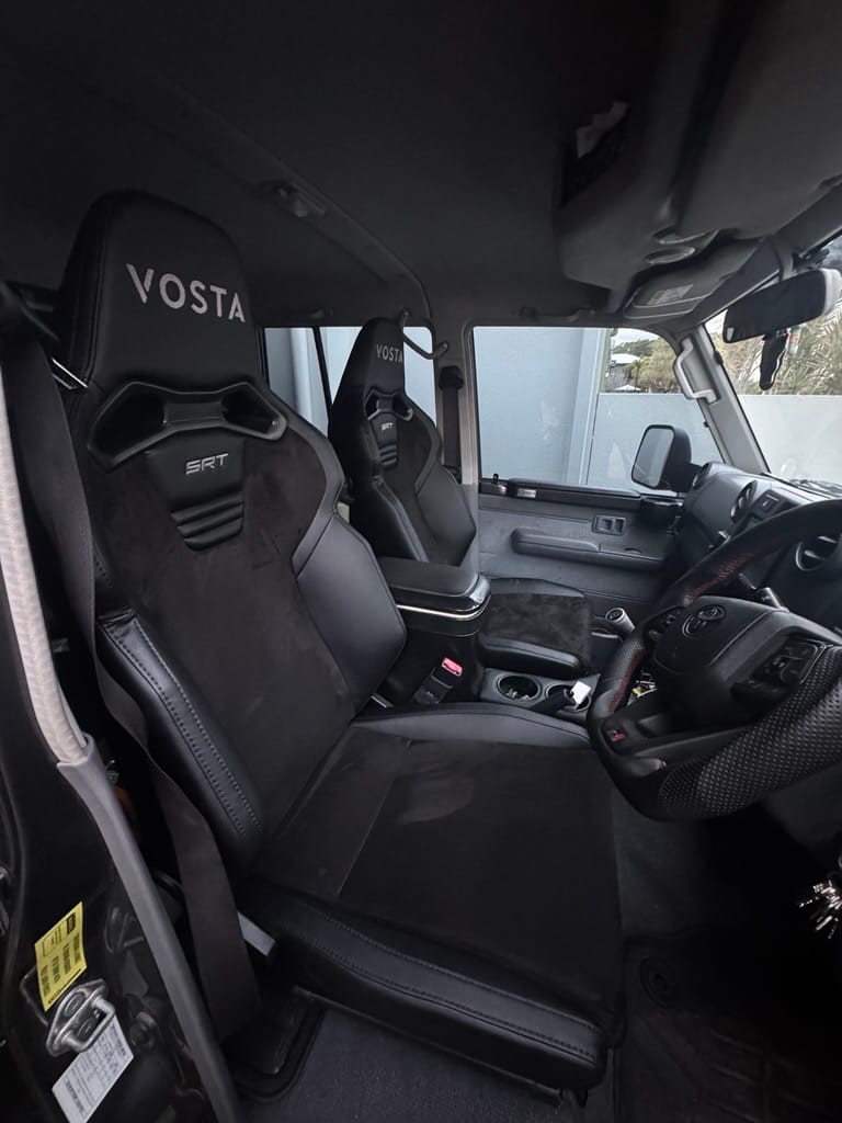 Customer photo review of VOSTA SR-T Leather Alcantara Recliner Seat - ADR APPROVED