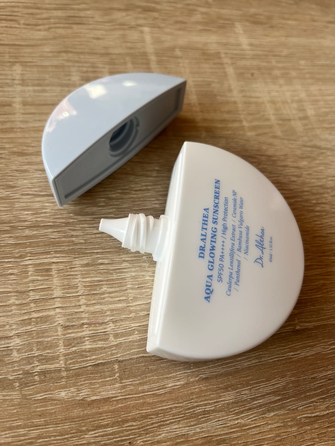 Customer photo review of Mitrinošs saules aizsargkrēms Dr.Althea Aqua Glowing Sunscreen SPF50+ PA++++