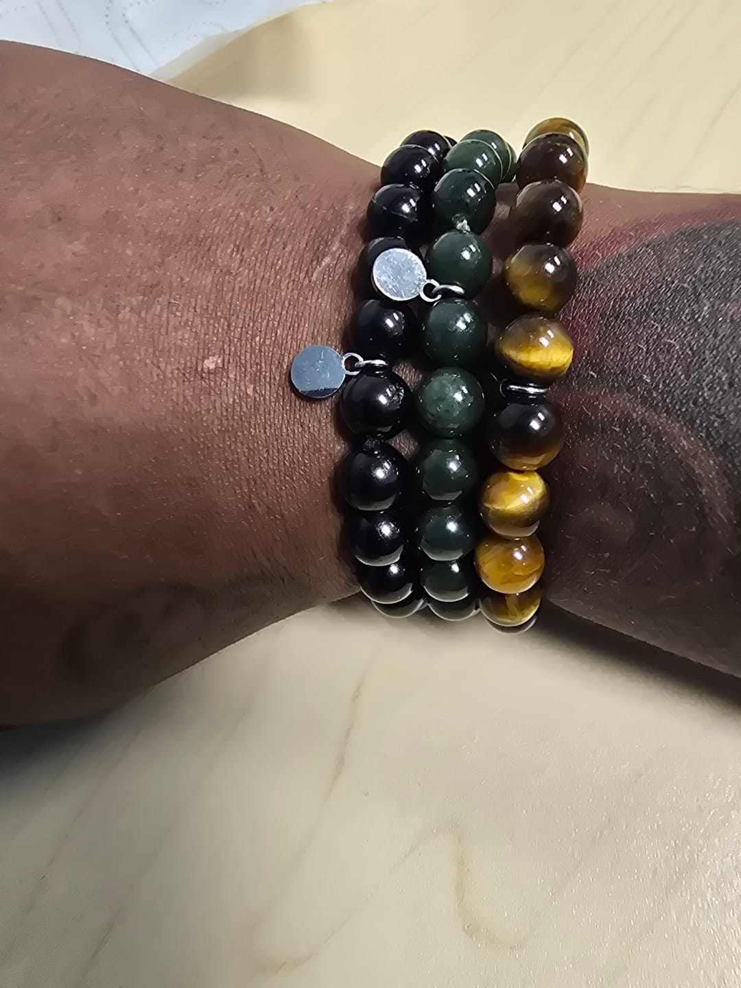Customer photo review of Black Tourmaline Bracelet