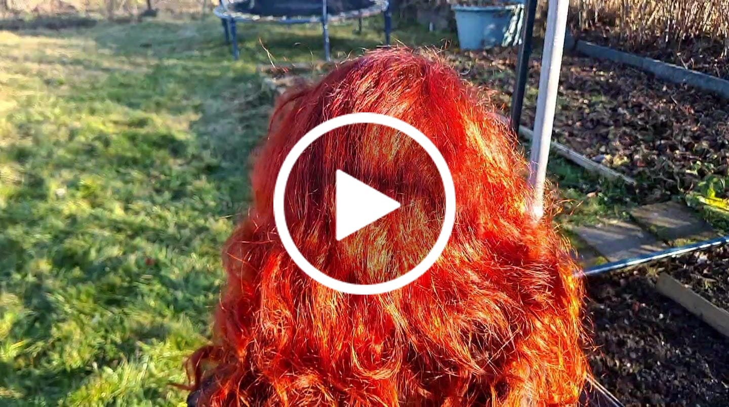 Customer video review of Henna Original Haarfarbe Cuivre Kupfer Rot Hennapulver