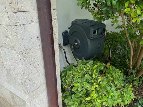 Customer photo review of Retractable Garden Hose Reel-5/8 in-115ft