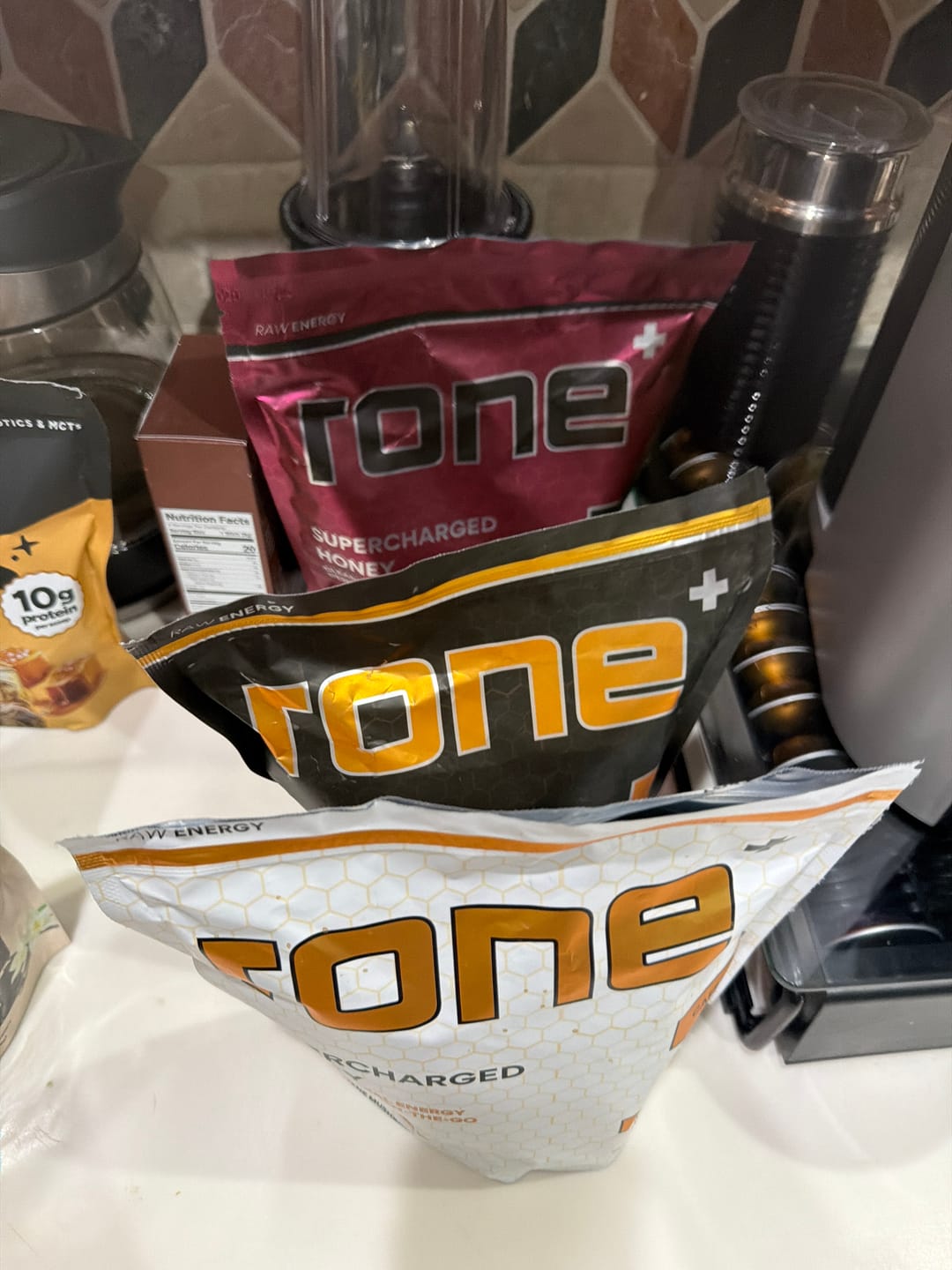 Customer photo review of 200mg Caffeine - Raspberry Vanilla - SuperCharged Honey (20-Pack)