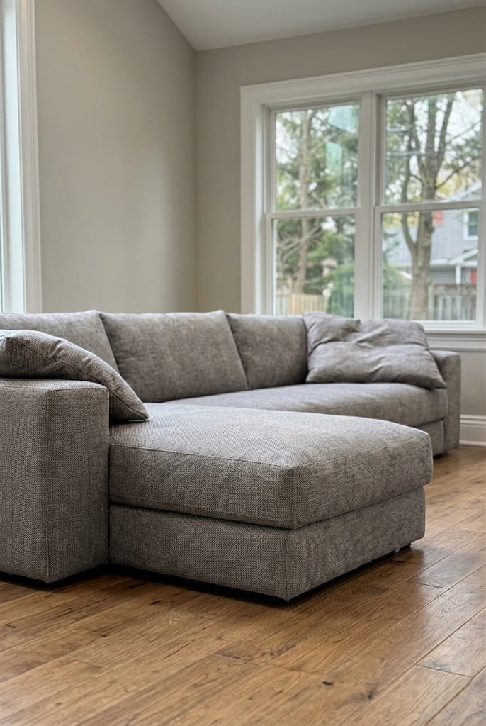 Customer photo review of Pembroke Sectional Sofa (Grey)