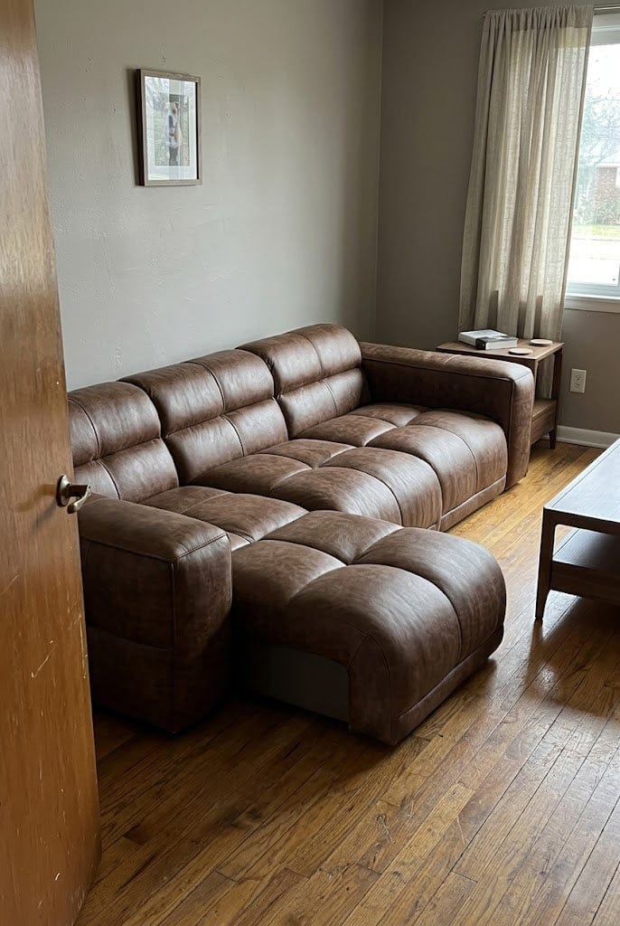 Customer photo review of Montford Recliner Sofa (Brown)