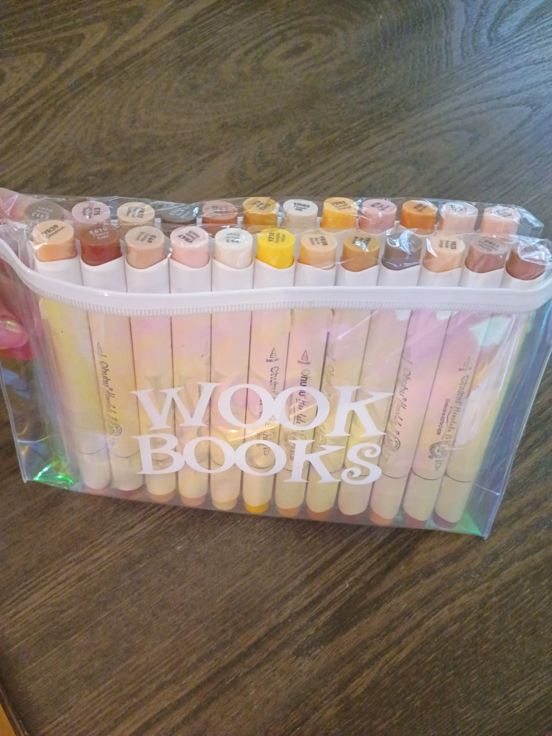 Customer photo review of Mystery Pallette of Ohuhu Alcohol Markers with Brush Tips + Wook Books Holographic Marker Bag
