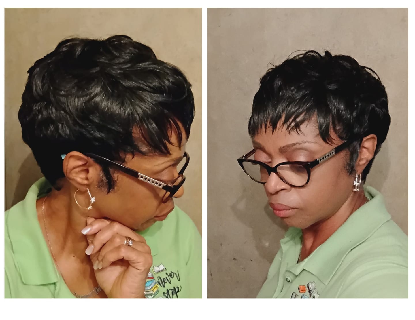 Customer photo review of Outre Wigpop Full Wig - LACEY