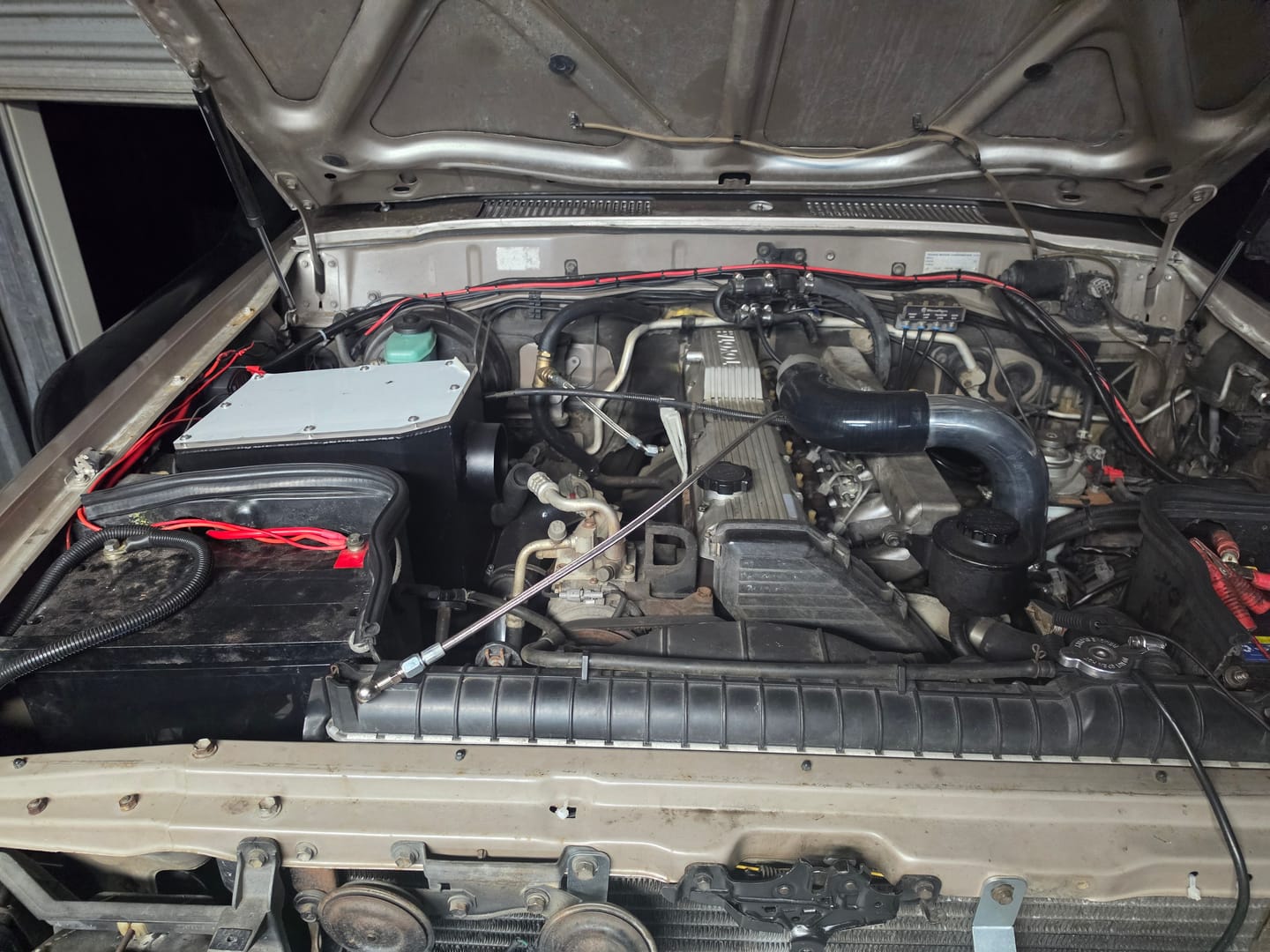 Customer photo review of Custom Air box to suit Toyota 80 Series Landcruiser with Diesel 1hz Pod Filter Style