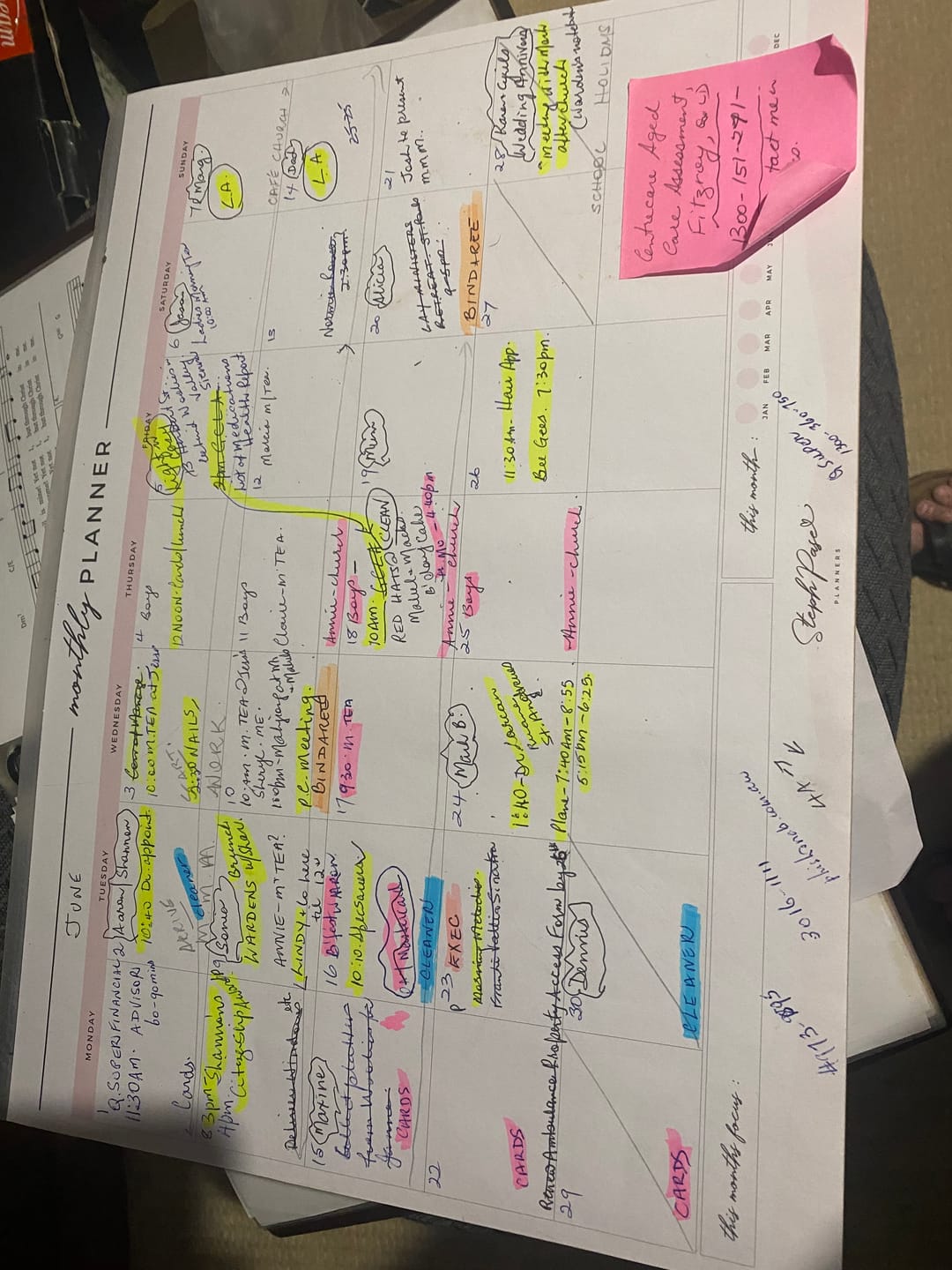 Customer photo review of Monthly Desktop Planner Notepad