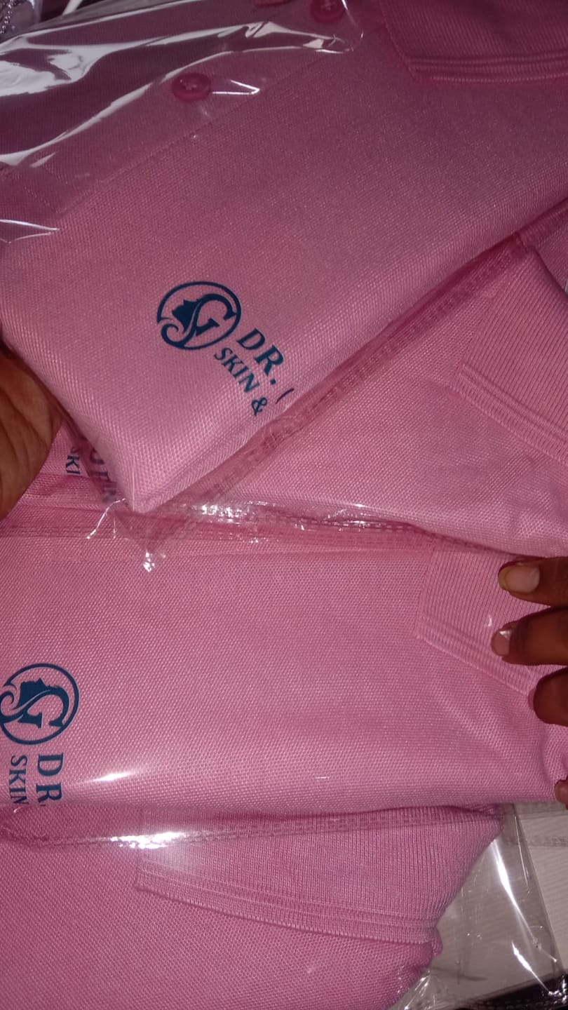 Customer photo review of Customized 100% Pure Cotton Polo T-Shirt With Your Company Logo | Order Logo Printed Tees | PrintMine.in