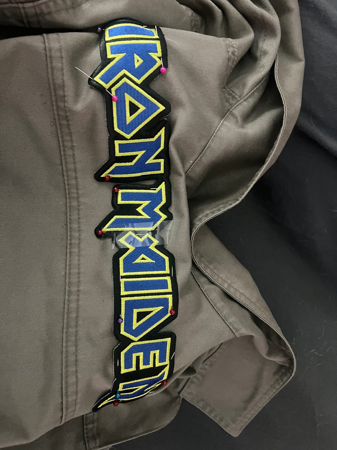 Customer photo review of Iron Maiden - Blue - Embroidered Rocker Style Logo