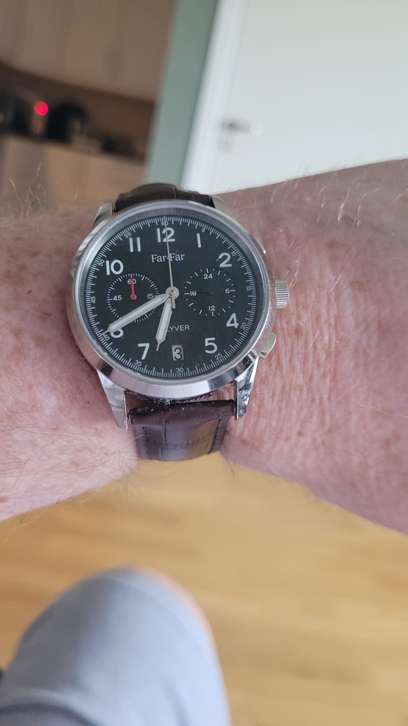 Customer photo review of Far-Far Flyver Kronograf – Sort