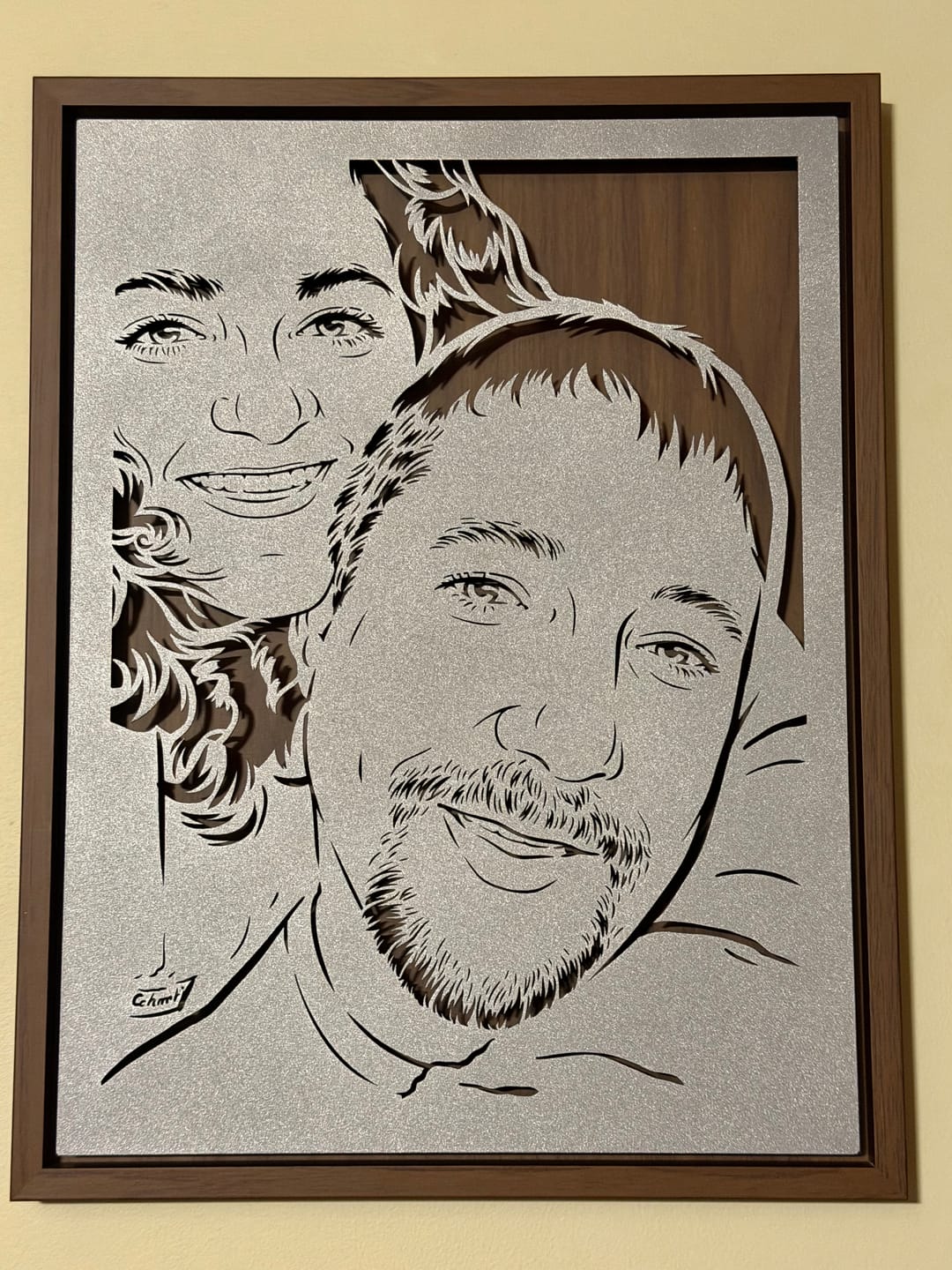 Customer photo review of Custom Metal Portrait