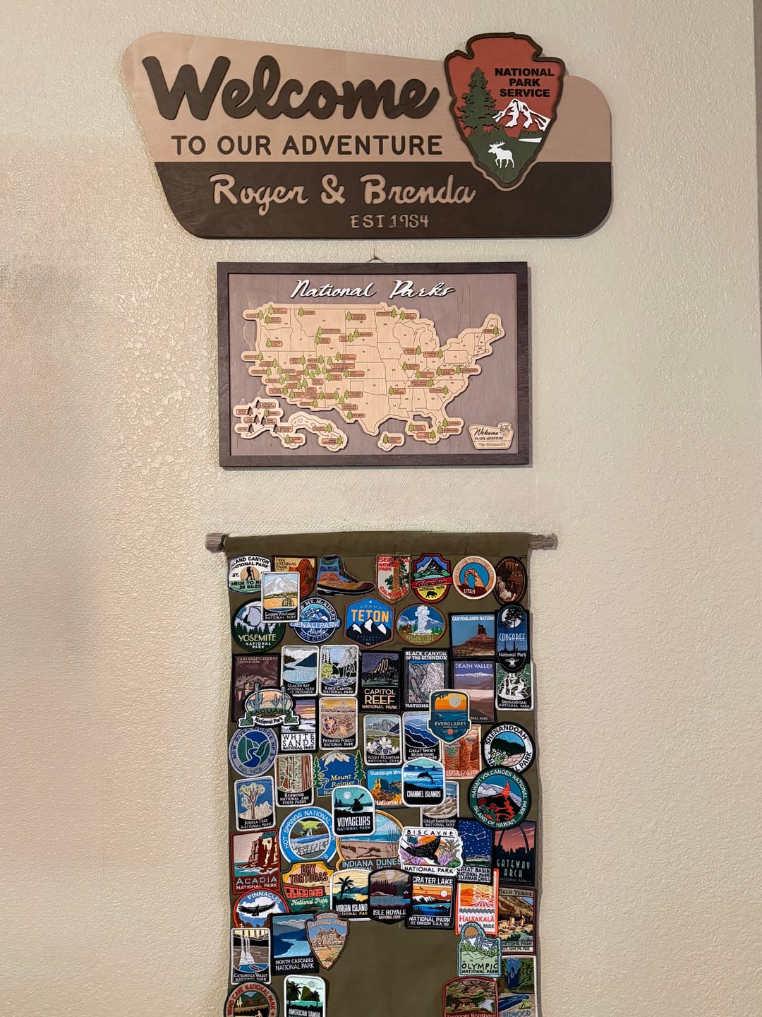 Customer photo review of 3D National Park Service Family Name Welcome Sign (Moose Design)