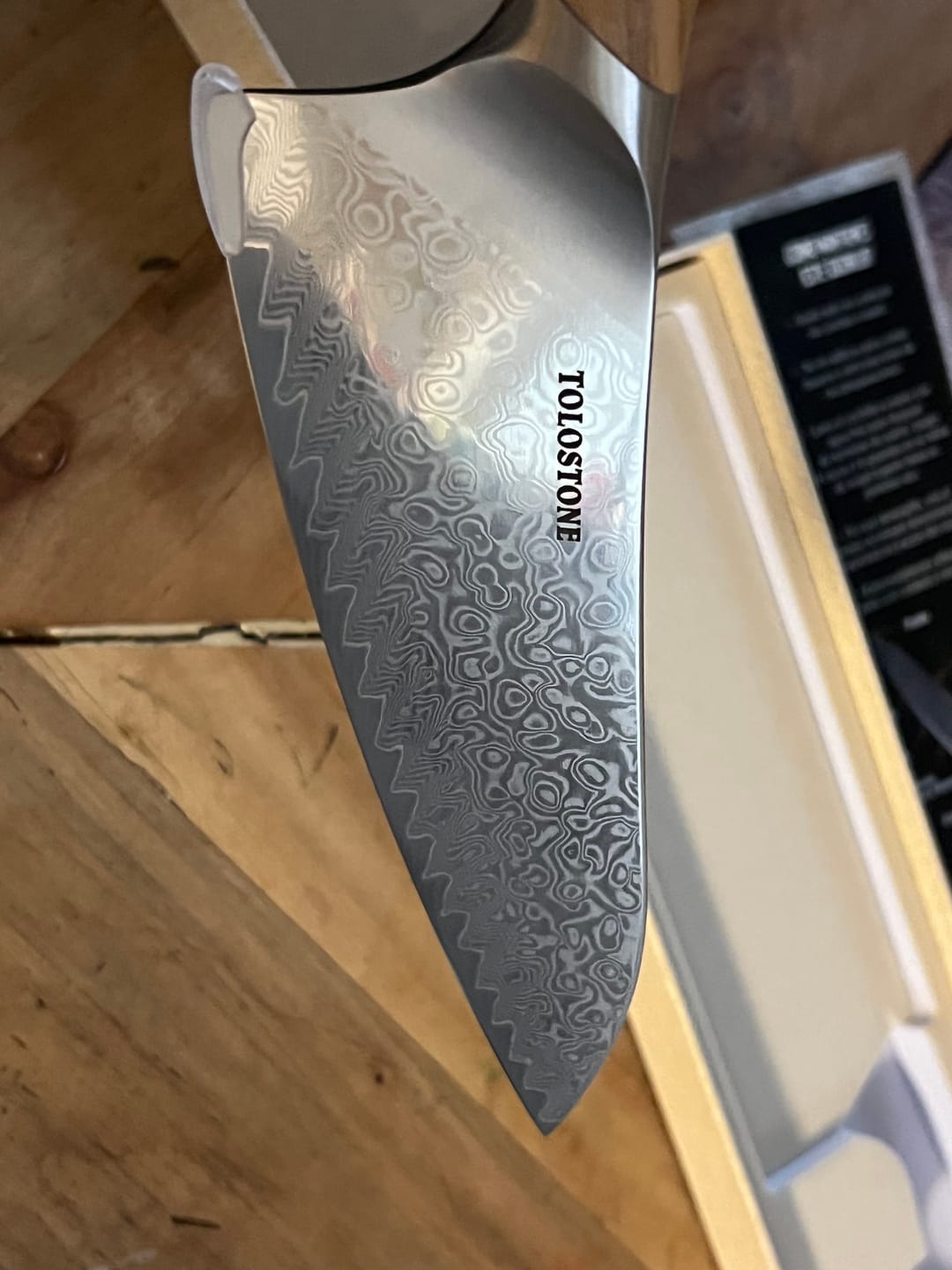 Customer photo review of Cuchillo Gyuto Damasco 73 capas LEGADO - SALTO DE PUMA