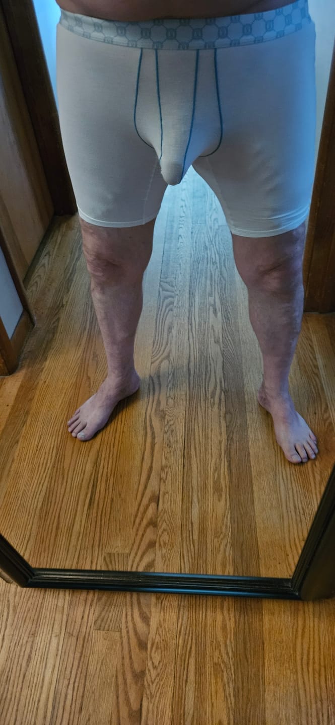 Customer photo review of 2 Pack Men's Gun and Bullet Separation Large Pouch U-Convex 3D Cut Loose Trunks