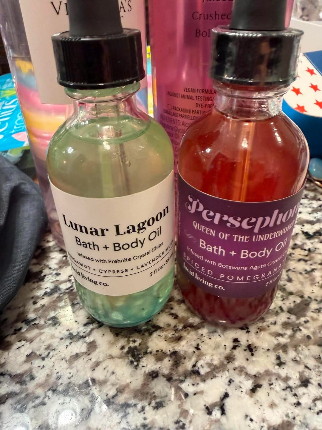 Customer photo review of Lunar Lagoon Bath & Body Oil