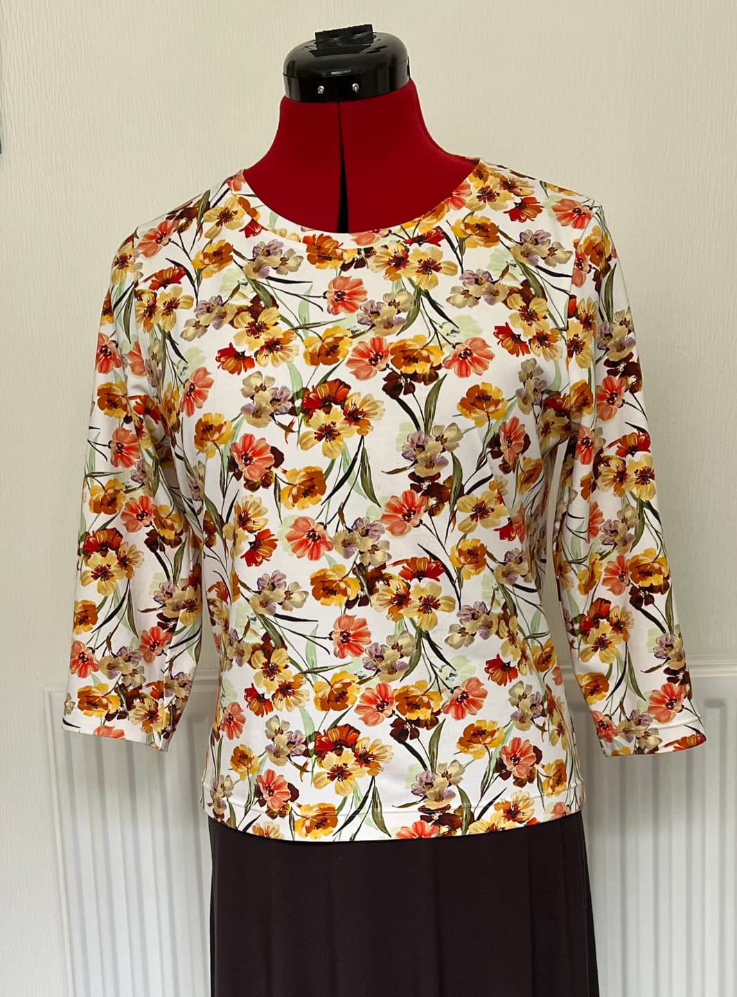 Customer photo review of Bright Florals Cotton Jersey Fabric
