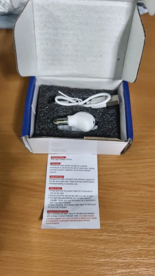 Customer photo review of Terapia de Luz Roja para el Tinnitus