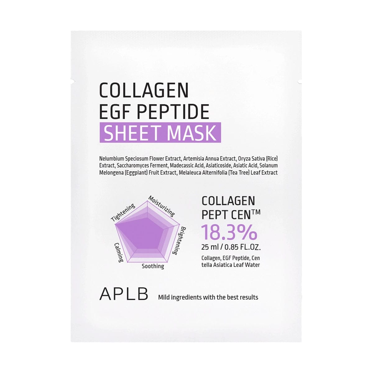 Customer photo review of Atjaunojoša sejas maska APLB Collagen EGF Peptide Sheet Mask