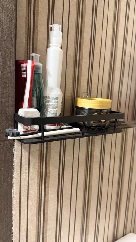 Customer photo review of Floating Shower Shelf