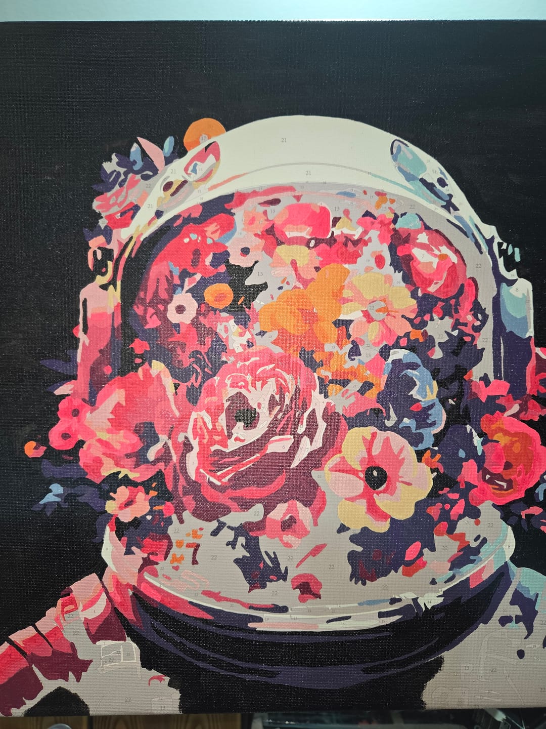 Customer photo review of Astronauta Floreado (Pintura por Números) 40x40 cm