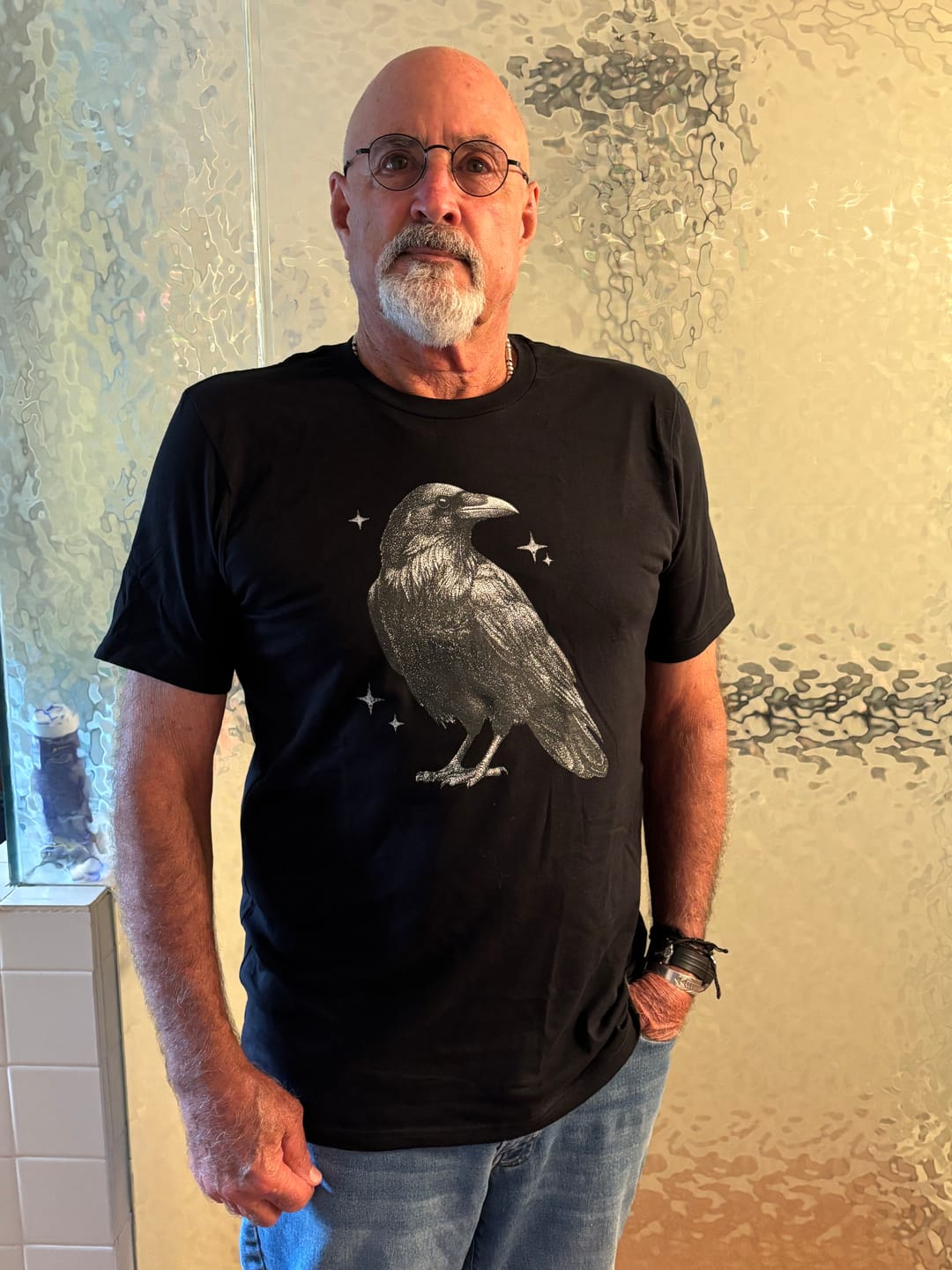 Customer photo review of Sparkly Raven Tee