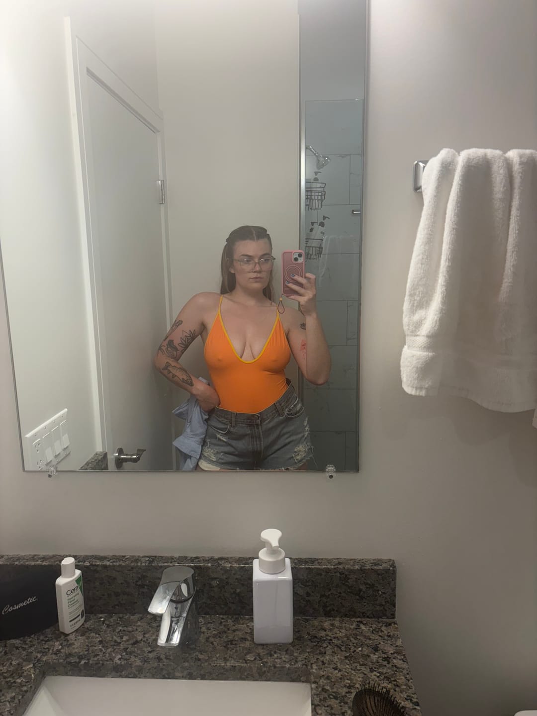 Customer photo review of Original Cut Swimsuit (Orange)