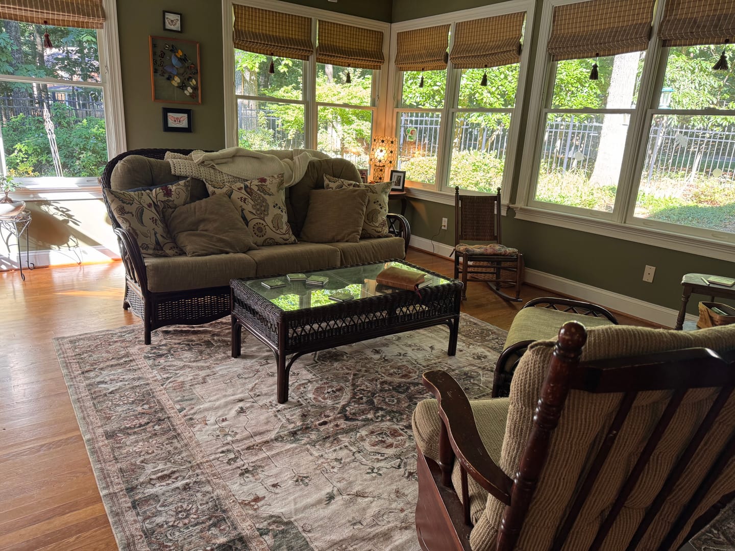 Customer photo review of Sylva Washable Area Rug - Green