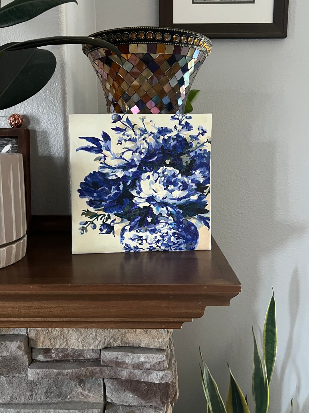 Customer photo review of Blue Porcelain Peonies