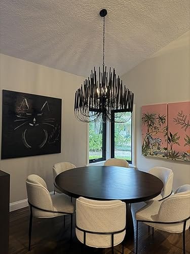Customer photo review of Agave Abstract Wood Chandelier