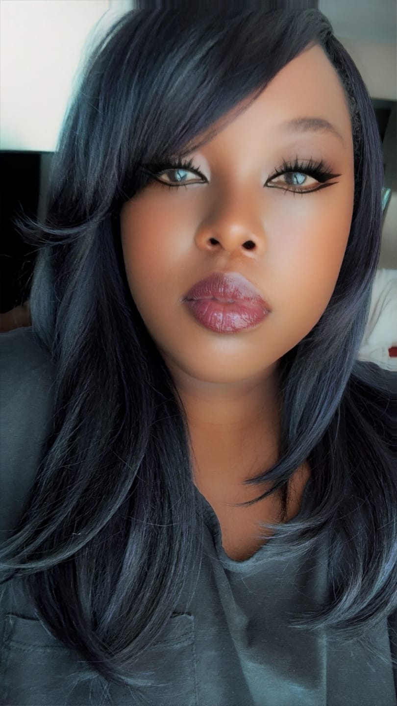 Customer photo review of Mane Concept Isis Brown Sugar Human Hair Blend Full Wig - BS110