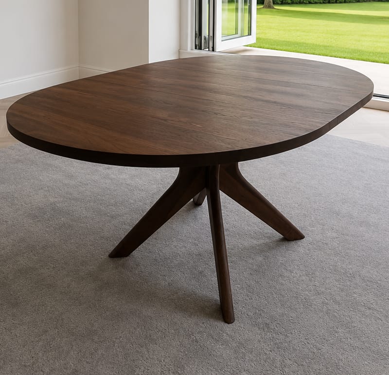 Customer photo review of Bibi Extendable Round Oak Dining Table
