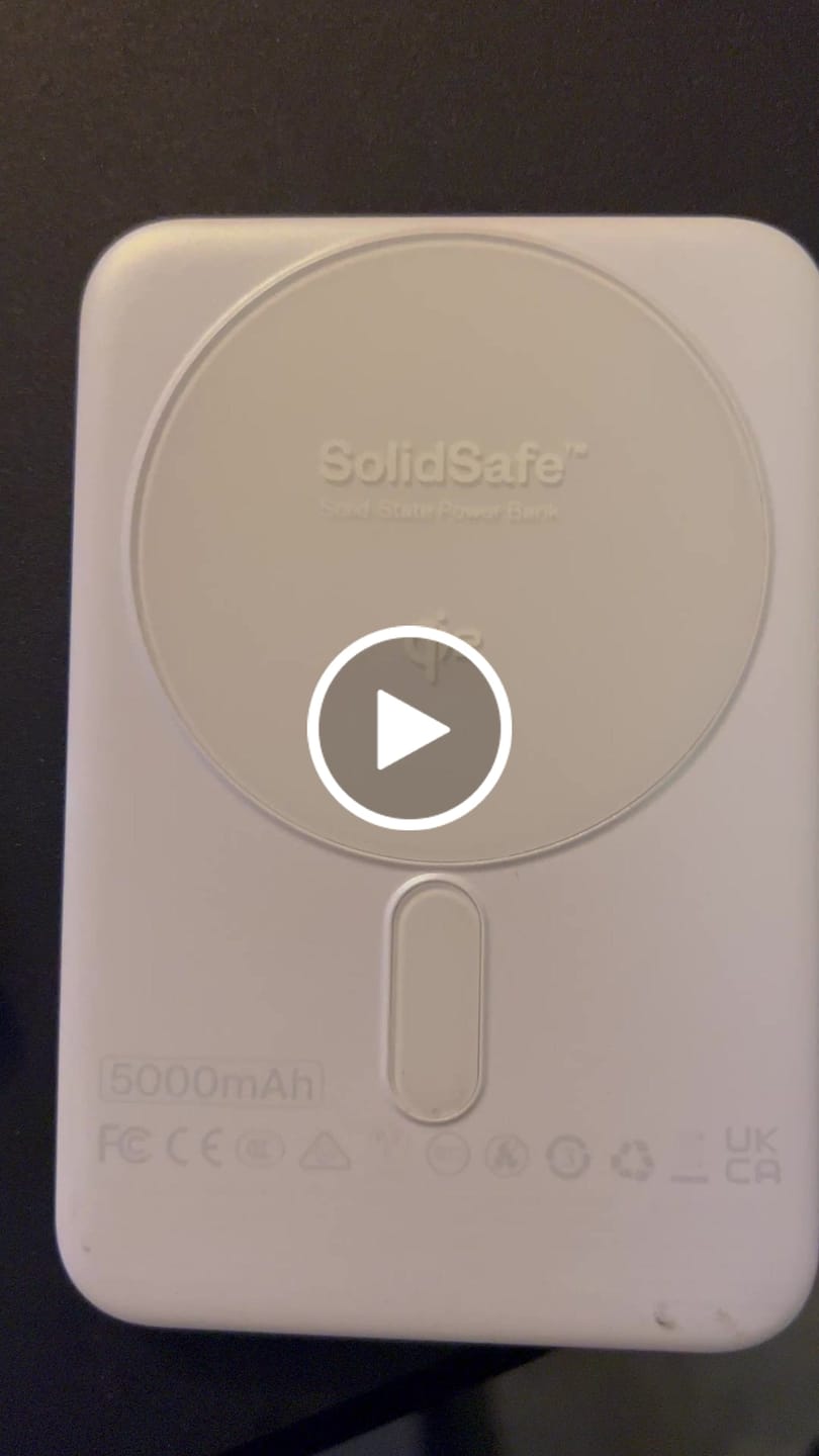 Customer video review of SolidSafe™ 10K Solid-State Magnetic Power Bank