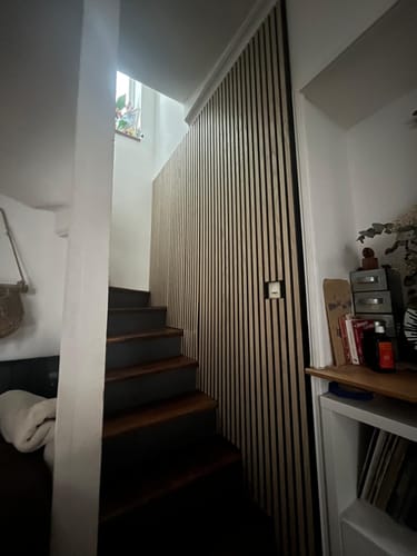 Customer photo review of Panneau acoustique Bois Chêne | Akupanel 270 Feutrine Noir