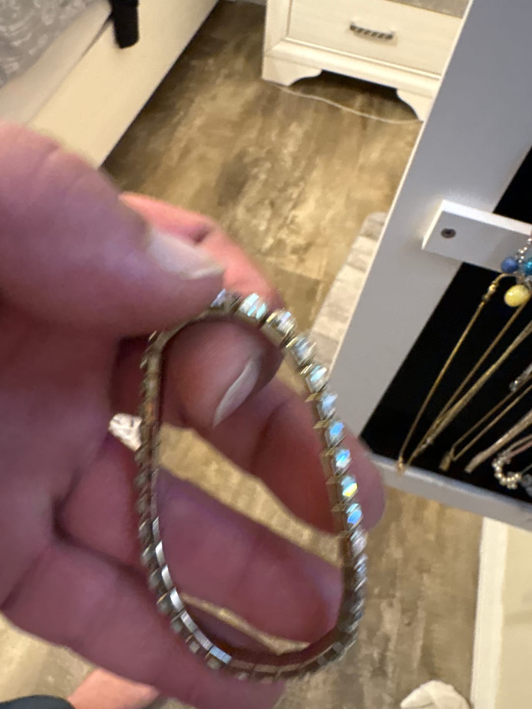 Customer photo review of 3-4mm Double Row Round-Cut Tennis Bracelet