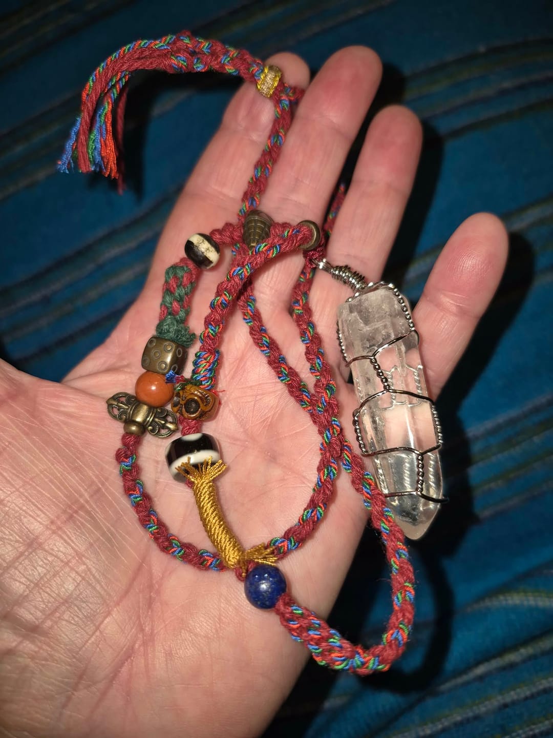 Customer photo review of The "Pilgrim's Lantern" Himalayan Raw Crystal Amulet