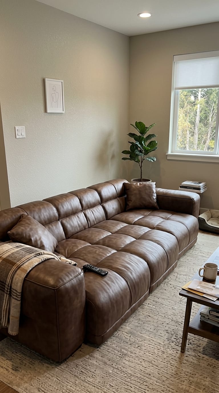 Customer photo review of Montford Recliner Sofa (Brown)