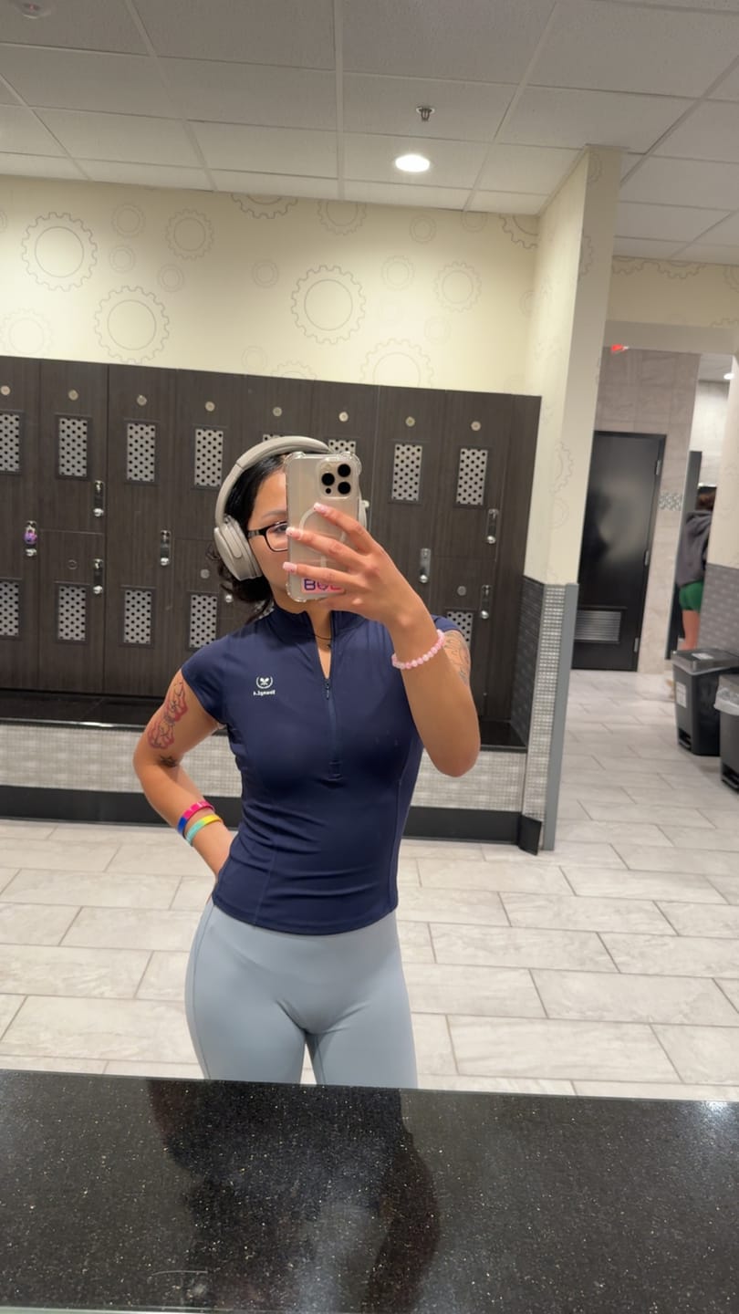 Customer photo review of W4331 - Prep Quarter Zip Top